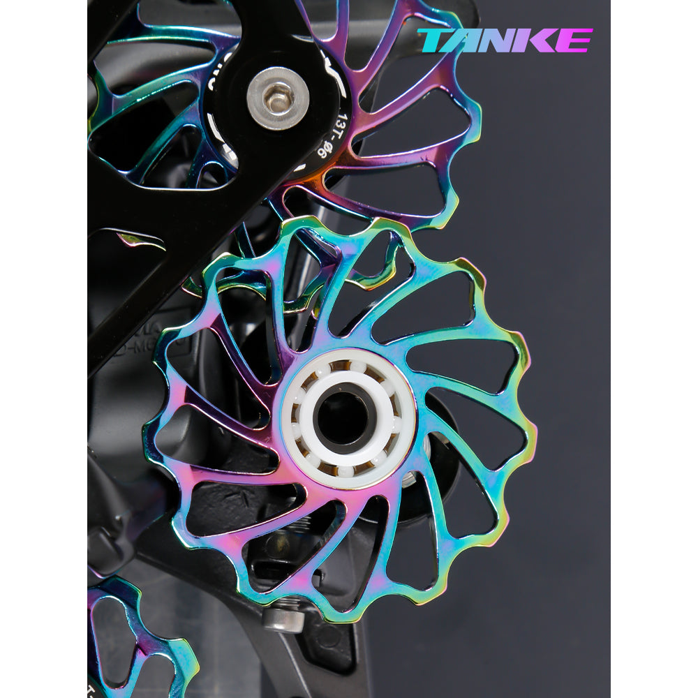 Rueda de bicicleta de montaña de cerámica TANKE 11T 13T 15T 17T AL7075 CNC con polea de transmisión trasera para carretera