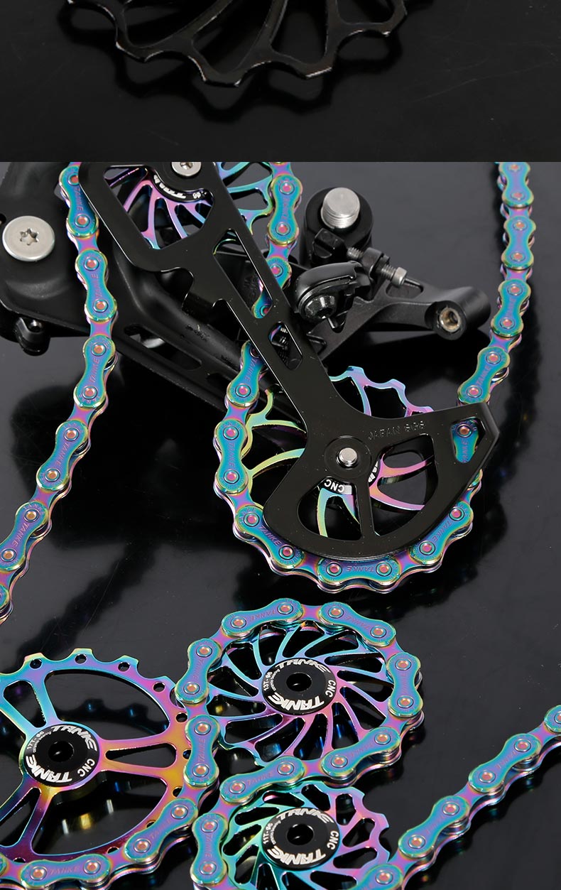 Rueda de bicicleta de montaña de cerámica TANKE 11T 13T 15T 17T AL7075 CNC con polea de transmisión trasera para carretera