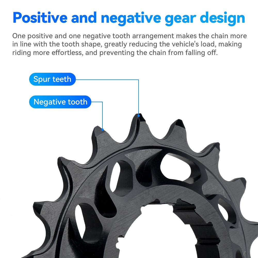 Kit de volante de inercia de una sola velocidad TANKE 18T, aluminio 7075 CNC, dientes de volante para bicicleta de montaña/carretera