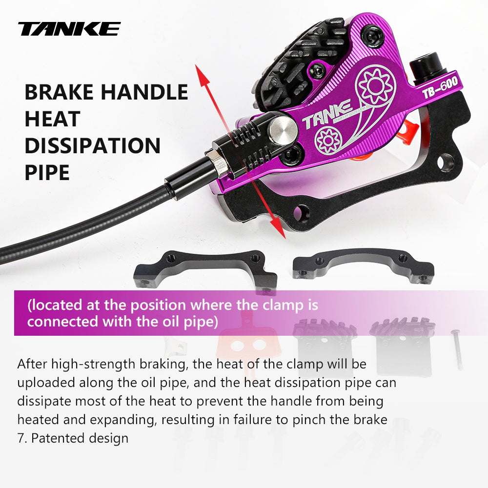 TANKE MTB4Piston Hydraulische Scheibenbremse Fahrrad Harz Pad Bremssattel Vorne Und Hinten Griffe 160Mm Rotor Tb-600