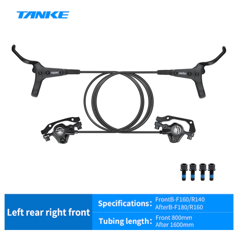Freno de disco hidráulico para bicicleta de montaña TANKE TB500, rotor de 160 mm, pinza de aceite, placa delantera y trasera, abrazadera para bicicleta de montaña, piezas CNC, frenos hidráulicos para MTB