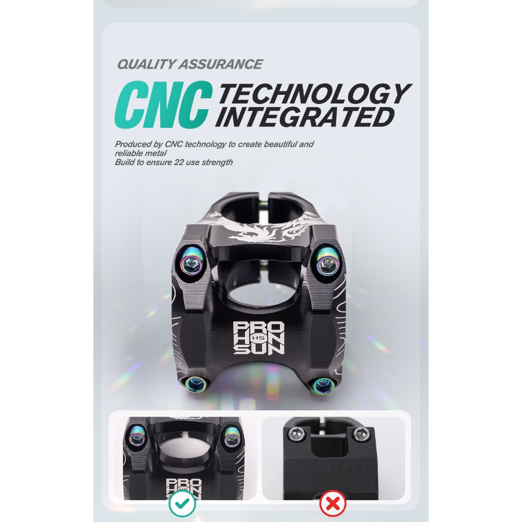 TANKE MTB Mountainbike-Vorbau, Aluminiumlegierung, ultraleicht, hochfest, kurz, 31,8 x 28,6 mm, Fahrrad-CNC-Vorbau, DH/AM/XC-Teile, Tabelle 565