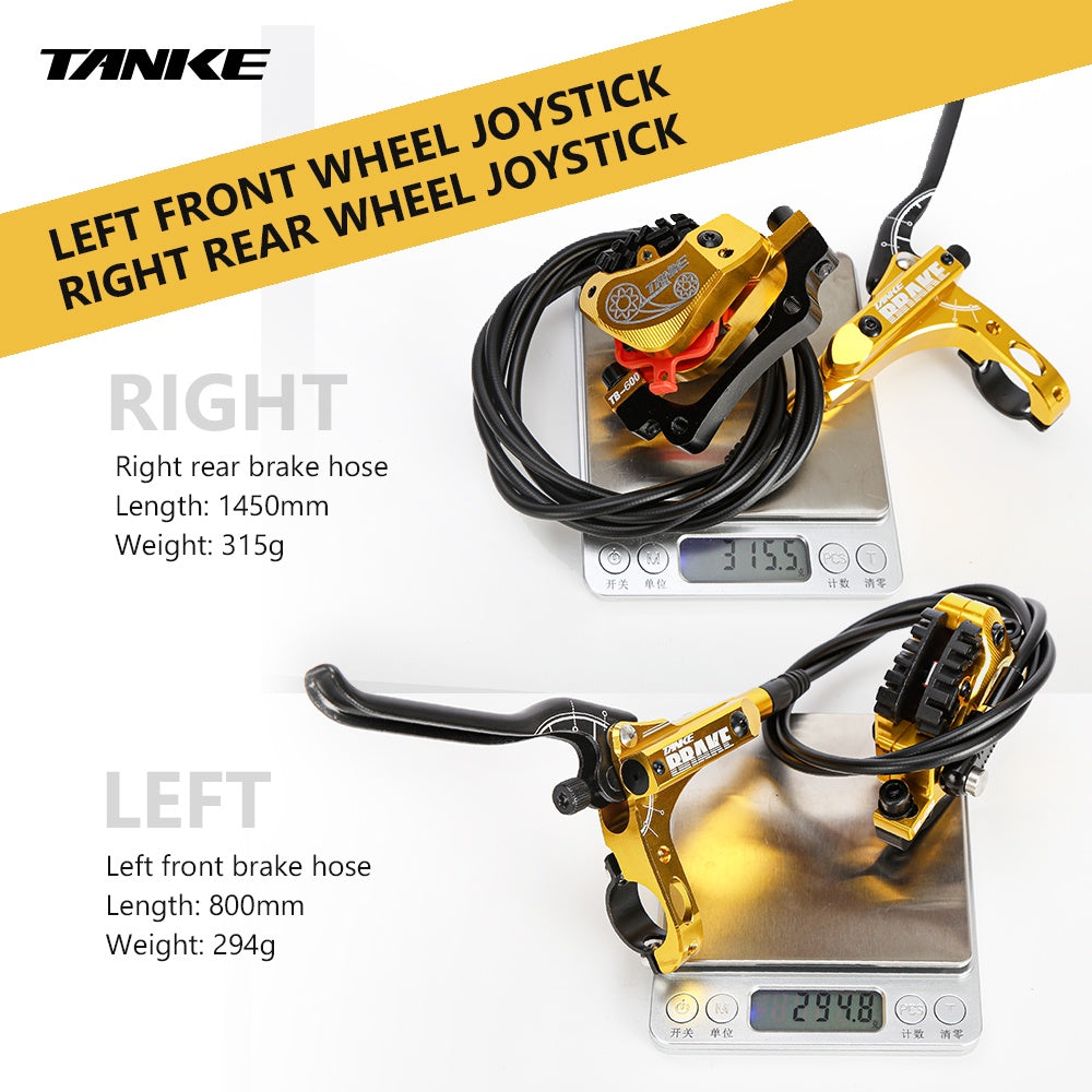 TANKE MTB4Piston Hydraulische Scheibenbremse Fahrrad Harz Pad Bremssattel Vorne Und Hinten Griffe 160Mm Rotor Tb-600