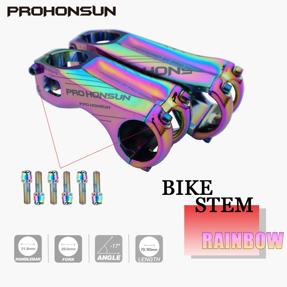 Potencia de bicicleta de montaña TANKE de aleación de aluminio CNC, 17 grados, 70 mm/90 mm, 31,8 x 28,6 mm, para XC, MTB, AM, manillar de bicicleta