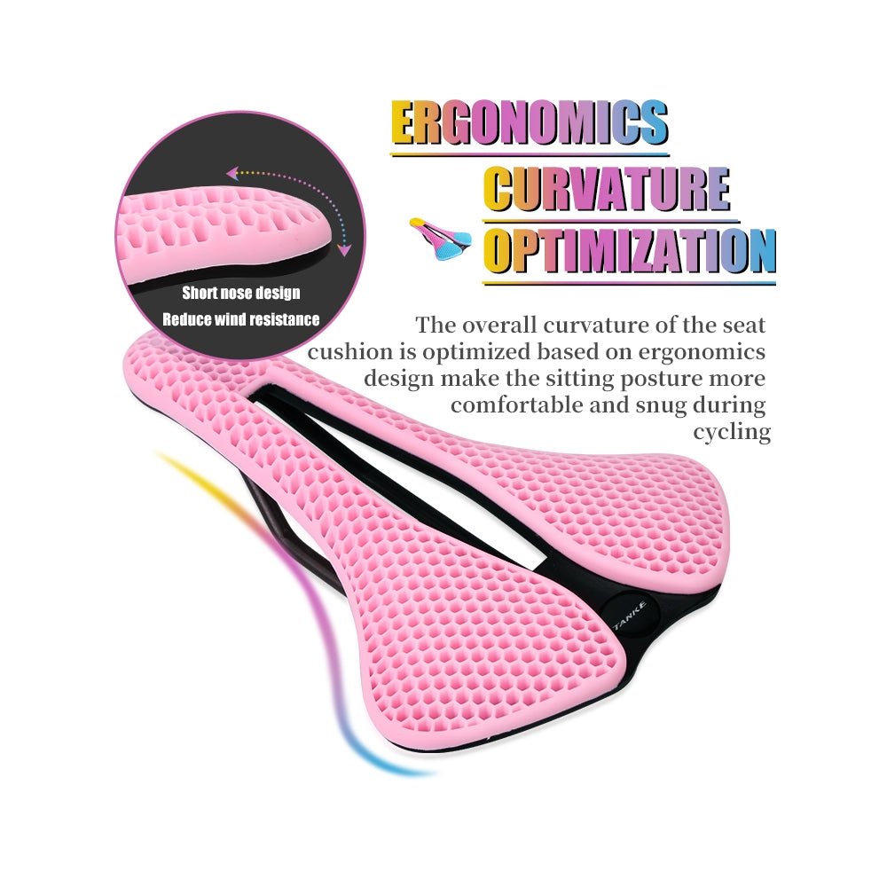 TANKE MTB-Rennradsattel, Wabenstruktur, atmungsaktiv, leicht, langlebig, verschleißfest, ähnlich einem 3D-gedruckten, nachtleuchtenden Reitsitz