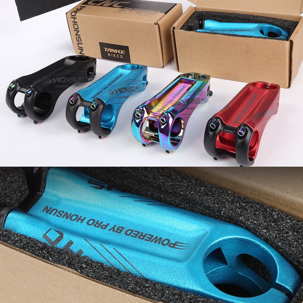 Potencia de bicicleta de montaña TANKE de aleación de aluminio CNC, 17 grados, 70 mm/90 mm, 31,8 x 28,6 mm, para XC, MTB, AM, manillar de bicicleta