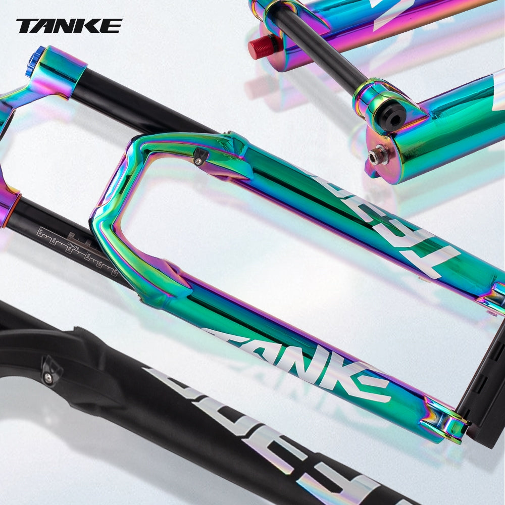 TANKE MTB Stoßdämpfung Vorderradgabel Aluminiumlegierung Luftölfederung 27,5 29 Zoll Fahrradgabel konisches Rohr Boost 36 mm ROHR 160 mm