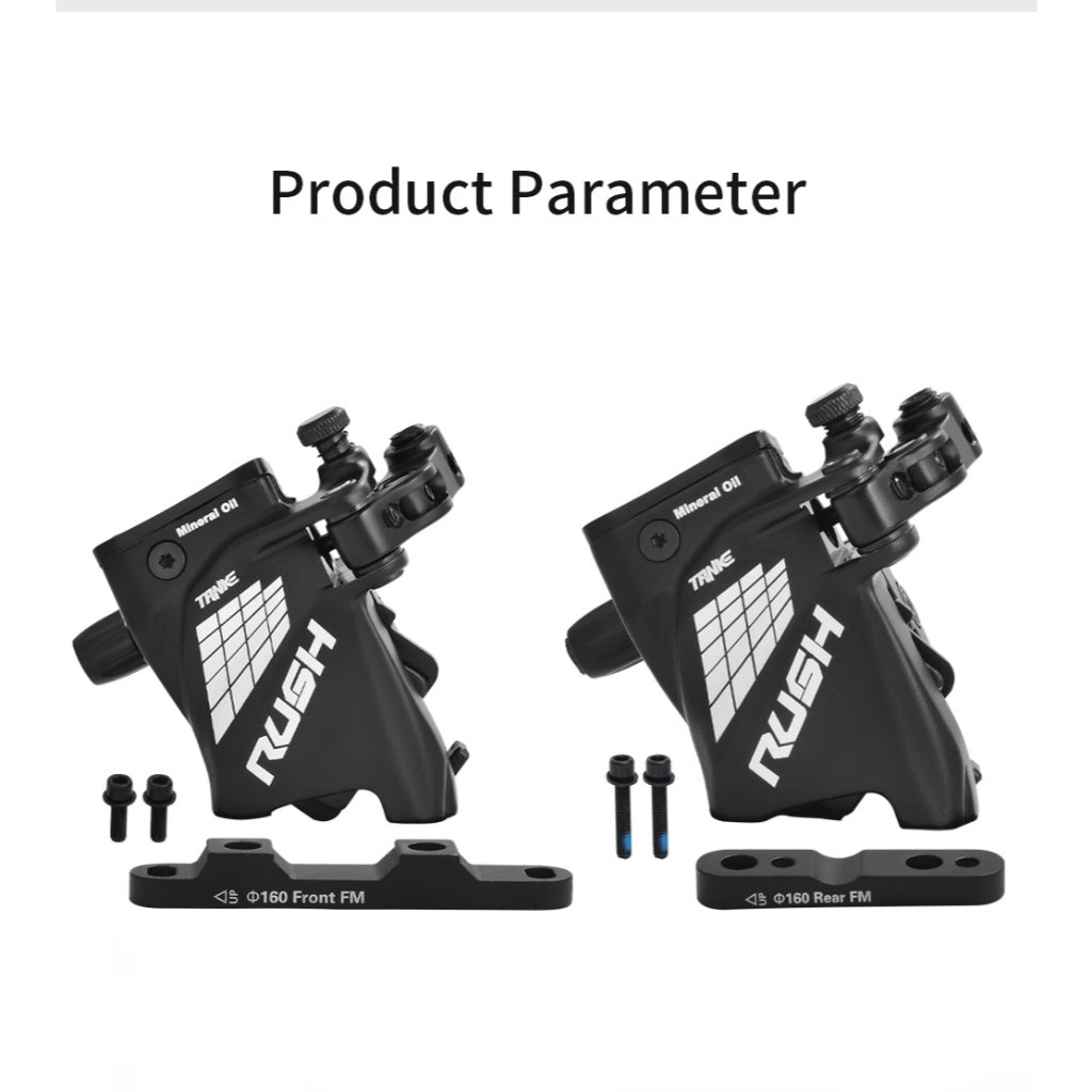 Pinzas de presión de aceite para freno de disco hidráulico TANKE, juego de frenos para bicicleta de carretera RUSH, delanteras y traseras, 160 mm, para scooter y bicicleta