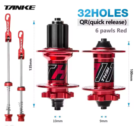TANKE MTB Hub Sealed Bearing32 36 Löcher NBK Cubo Mountainbike Scheibenbremse Aluminiumlegierung Fahrradnabe