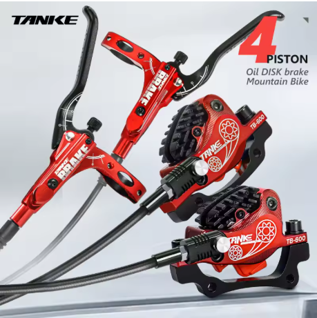 TANKE MTB4Piston Hydraulische Scheibenbremse Fahrrad Harz Pad Bremssattel Vorne Und Hinten Griffe 160Mm Rotor Tb-600