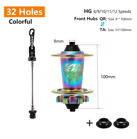 2025 New 120 Click TANKE Th390 MTB Hub, 6 Claw 6 Bearings, 32/36H, Disc Brake, 7-12 Speed, QR/142mm