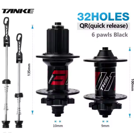 TANKE MTB Hub Sealed Bearing32 36 Löcher NBK Cubo Mountainbike Scheibenbremse Aluminiumlegierung Fahrradnabe