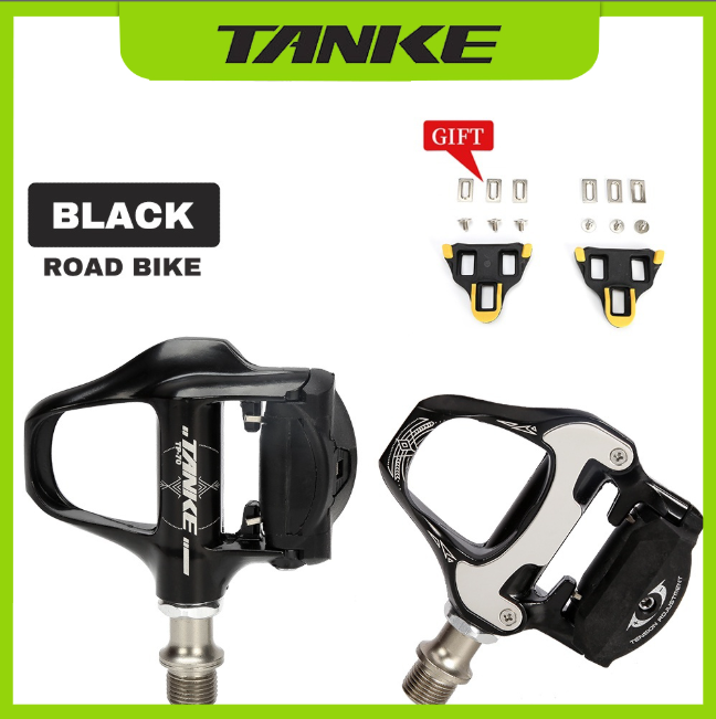 TANKE Rennradpedale Carbonfasermuster Ultraleichtes Lagerpedal für SPD Keo Selbstsichernde Fahrrad-Profipedale