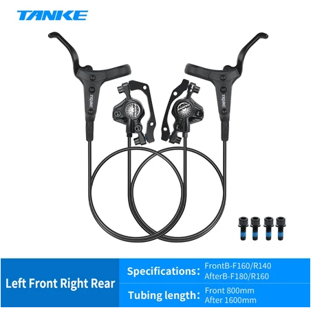 Freno de disco hidráulico para bicicleta de montaña TANKE TB500, rotor de 160 mm, pinza de aceite, placa delantera y trasera, abrazadera para bicicleta de montaña, piezas CNC, frenos hidráulicos para MTB