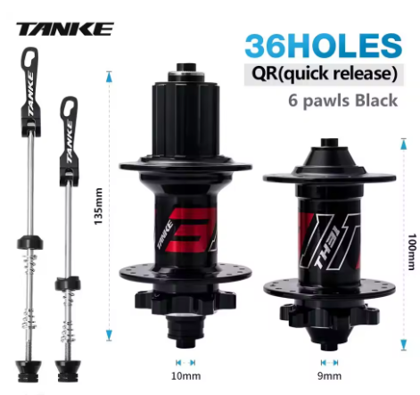 TANKE MTB Hub Sealed Bearing32 36 Löcher NBK Cubo Mountainbike Scheibenbremse Aluminiumlegierung Fahrradnabe
