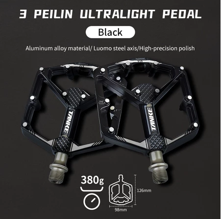 TANKE Fahrradpedale Versiegelt 3 Lager Rutschfeste Pedale Mountain Road Bike Alloy Platform MTB Pedal Radfahren Ultraleicht Anti-Rutsch