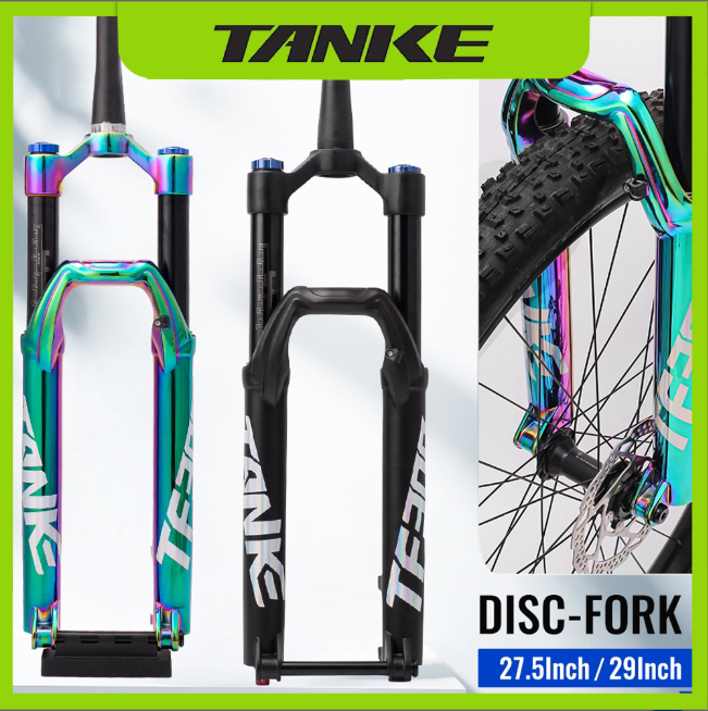TANKE MTB Stoßdämpfung Vorderradgabel Aluminiumlegierung Luftölfederung 27,5 29 Zoll Fahrradgabel konisches Rohr Boost 36 mm ROHR 160 mm
