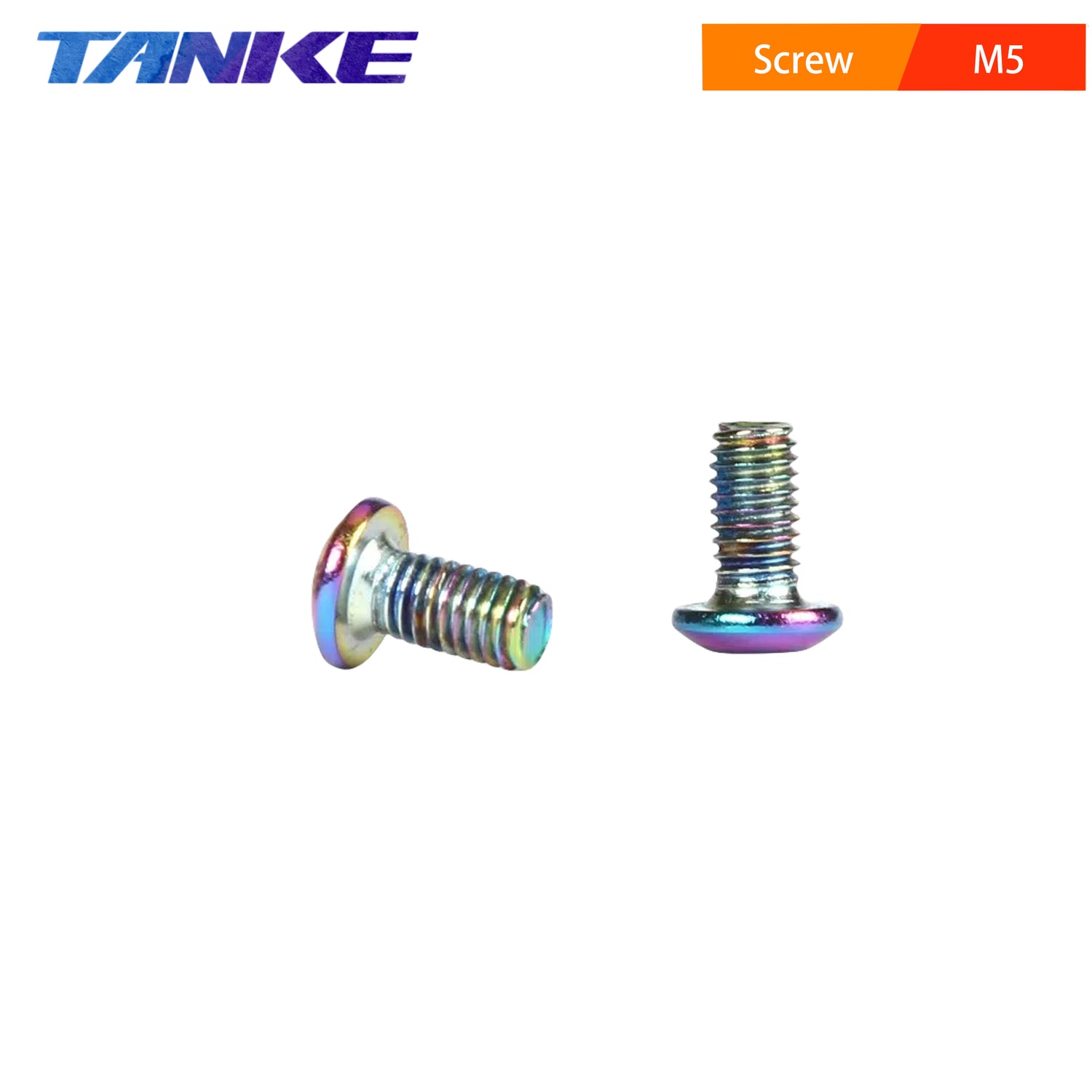 6 tornillos de perno TANKE M5 * 18 de 15 mm con junta para vástago de bicicleta de montaña y portabotellas arcoíris