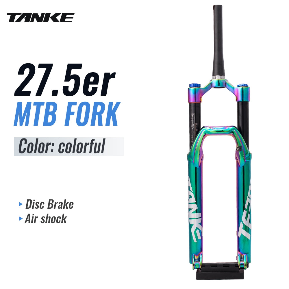 TANKE MTB Stoßdämpfung Vorderradgabel Aluminiumlegierung Luftölfederung 27,5 29 Zoll Fahrradgabel konisches Rohr Boost 36 mm ROHR 160 mm