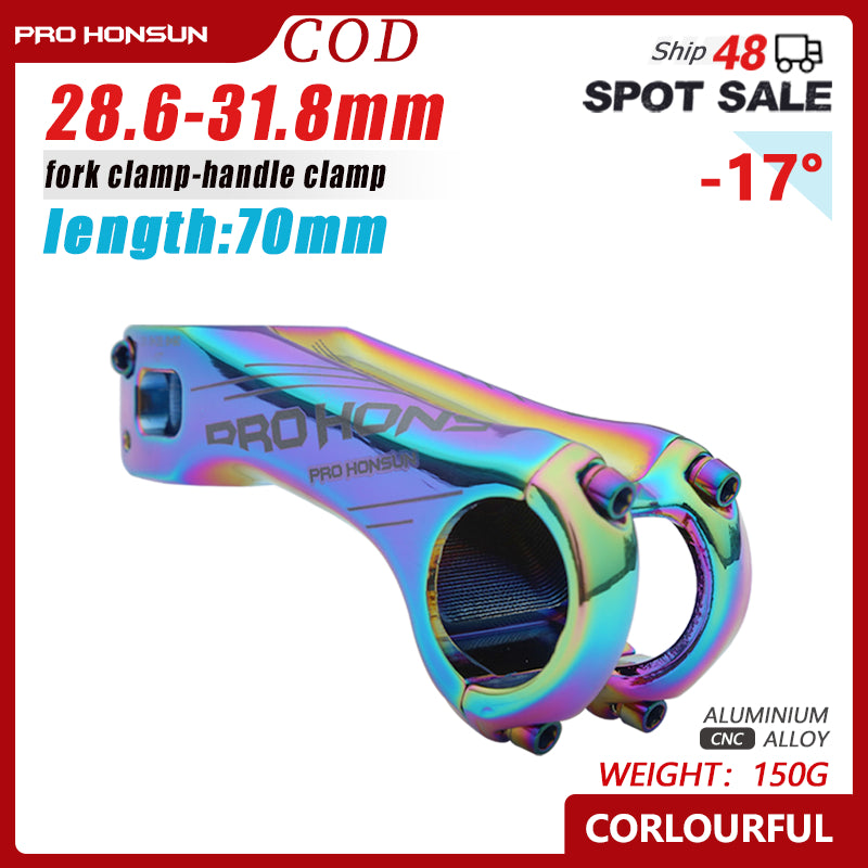 Potencia de bicicleta de montaña TANKE de aleación de aluminio CNC, 17 grados, 70 mm/90 mm, 31,8 x 28,6 mm, para XC, MTB, AM, manillar de bicicleta