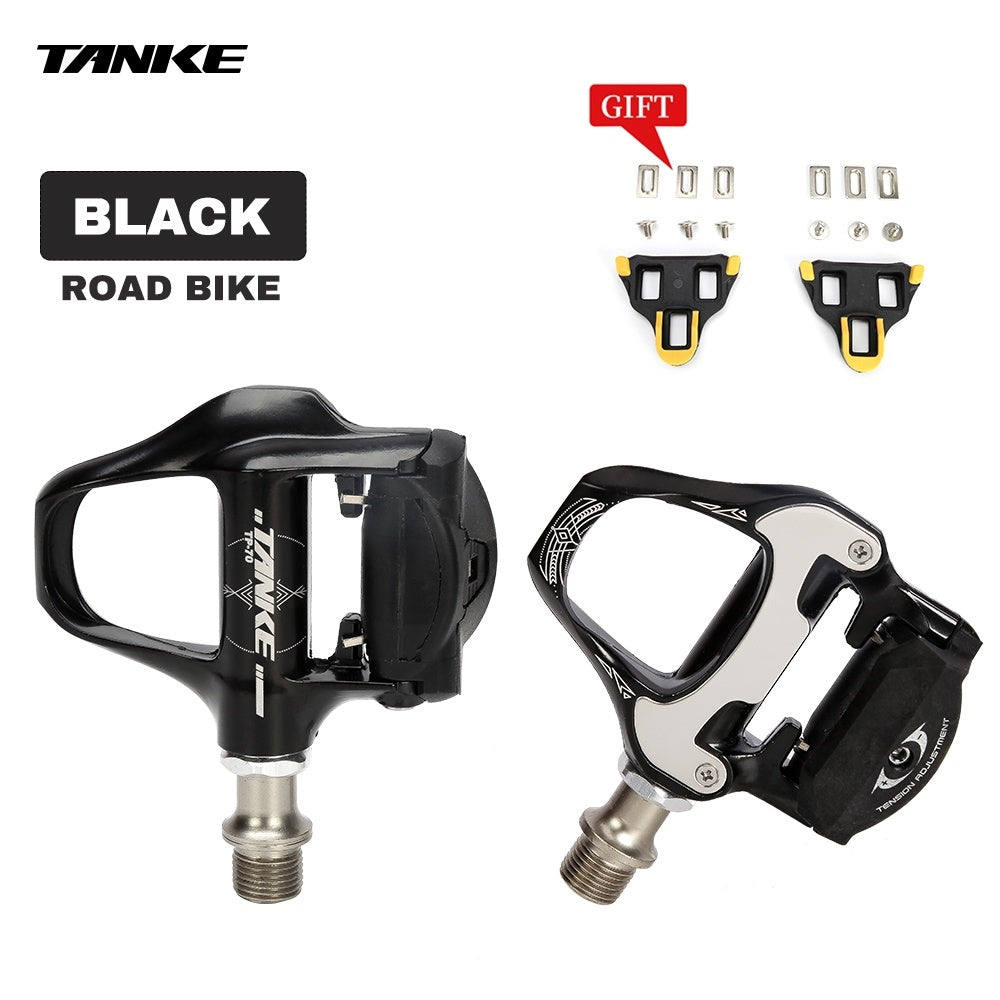 TANKE Rennradpedale Carbonfasermuster Ultraleichtes Lagerpedal für SPD Keo Selbstsichernde Fahrrad-Profipedale