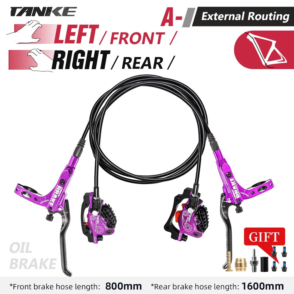 TANKE MTB4Piston Hydraulische Scheibenbremse Fahrrad Harz Pad Bremssattel Vorne Und Hinten Griffe 160Mm Rotor Tb-600