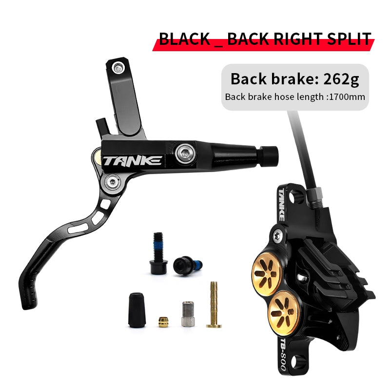 TANKE MTB 4 Piston Hydraulic Disc Brake 900/1700mm 4 Piston Resin Brake Pads Oil Pressure AM DH Road MTB Ultralight Disc Brake