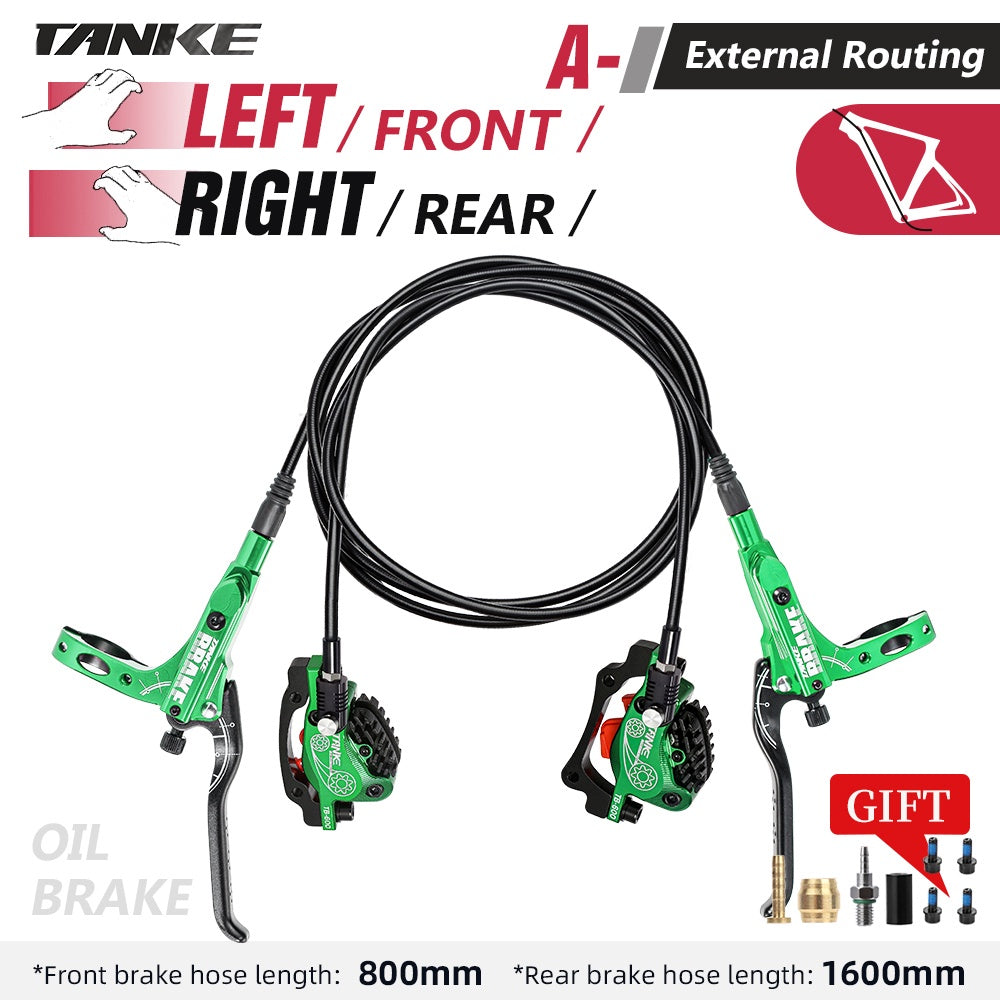 TANKE MTB4Piston Hydraulische Scheibenbremse Fahrrad Harz Pad Bremssattel Vorne Und Hinten Griffe 160Mm Rotor Tb-600