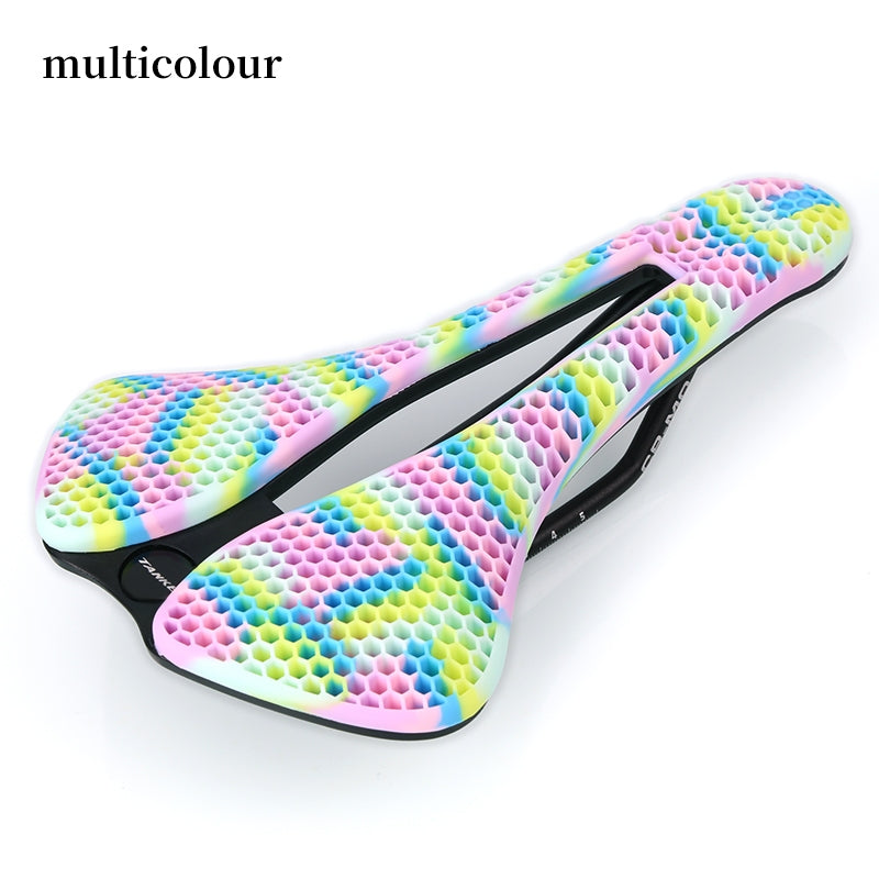 TANKE MTB-Rennradsattel, Wabenstruktur, atmungsaktiv, leicht, langlebig, verschleißfest, ähnlich einem 3D-gedruckten, nachtleuchtenden Reitsitz