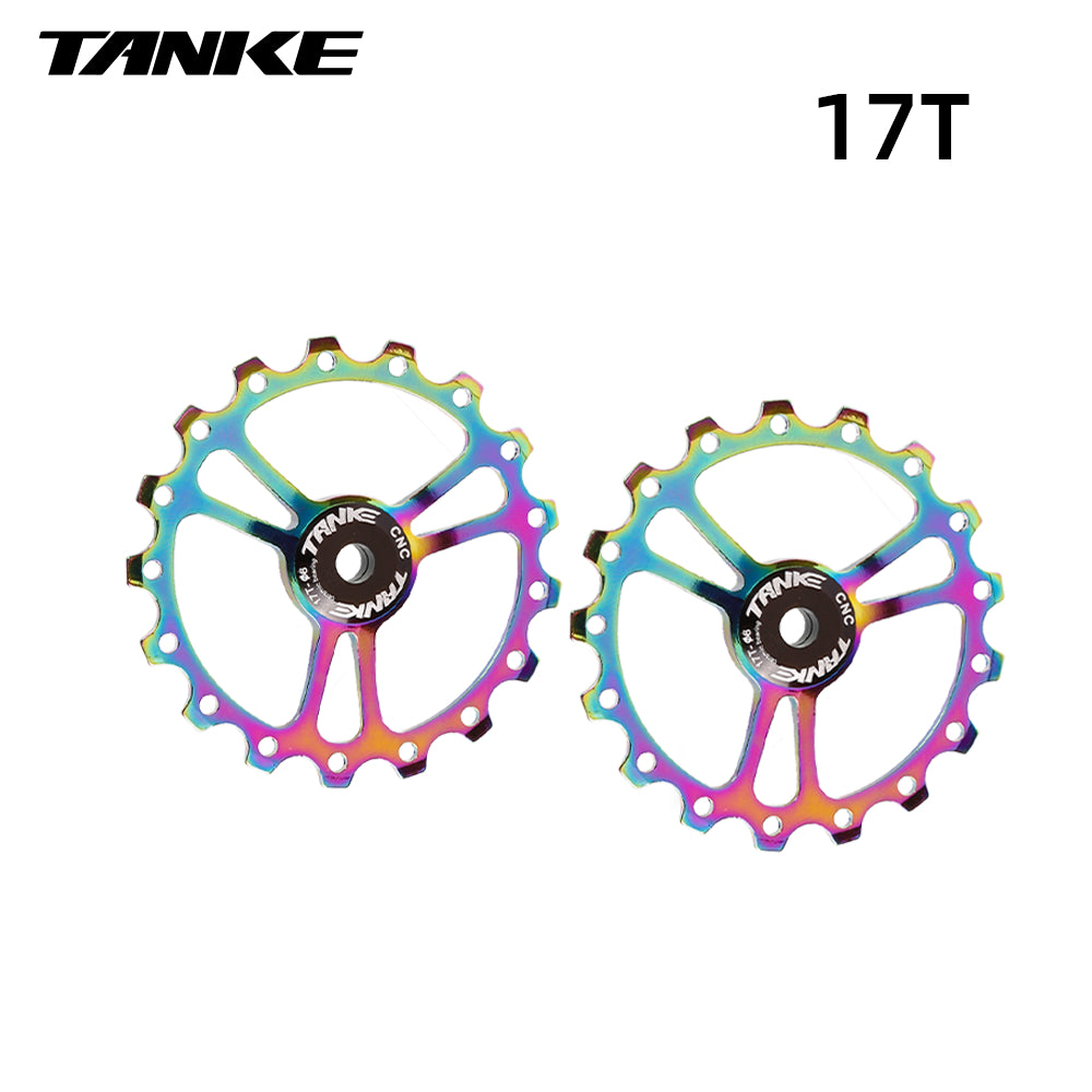 Rueda de bicicleta de montaña de cerámica TANKE 11T 13T 15T 17T AL7075 CNC con polea de transmisión trasera para carretera