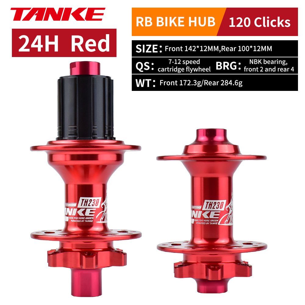 TANKE TH230 Rennrad-Rad 24H, geeignet für 8-12 Sekunden Durchgangsachse 100x12 142x12MM
