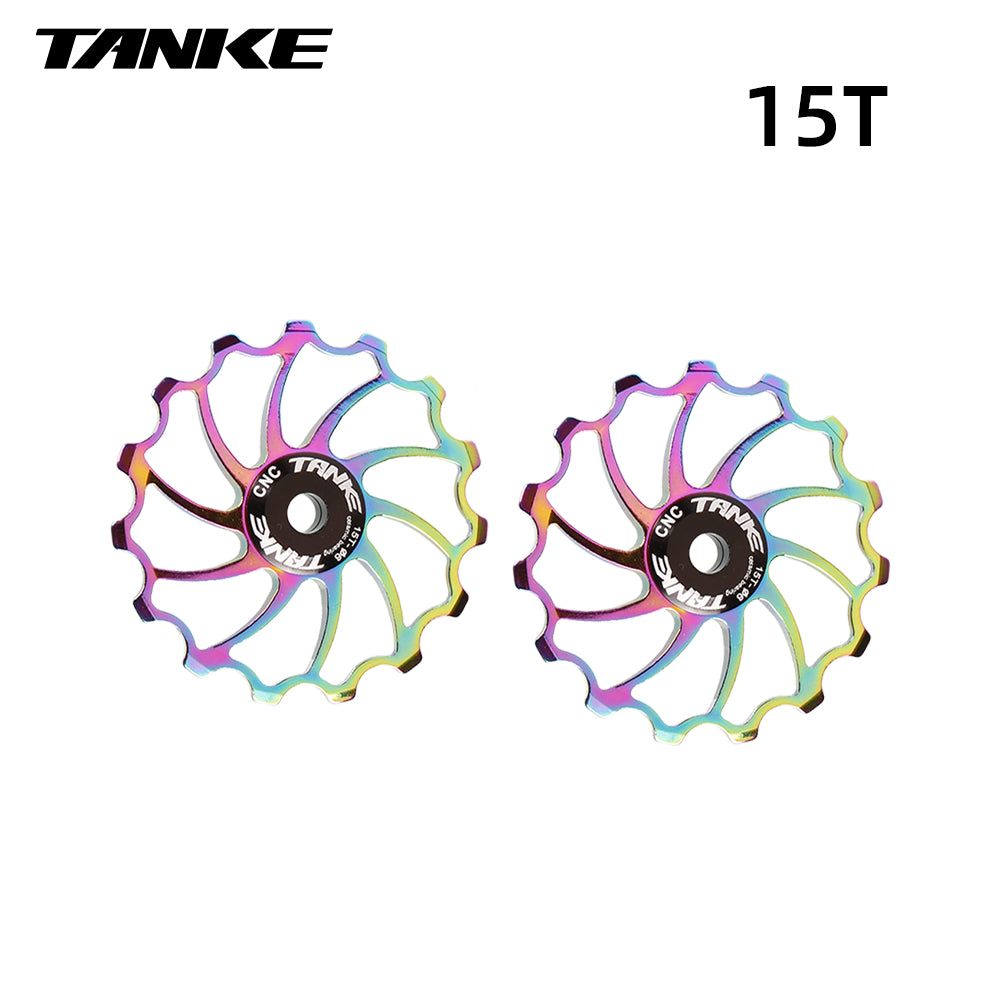 Rueda de bicicleta de montaña de cerámica TANKE 11T 13T 15T 17T AL7075 CNC con polea de transmisión trasera para carretera