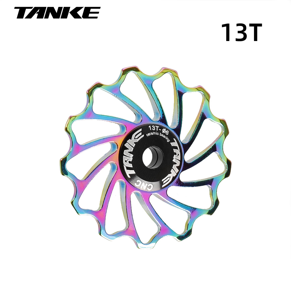 Rueda de bicicleta de montaña de cerámica TANKE 11T 13T 15T 17T AL7075 CNC con polea de transmisión trasera para carretera
