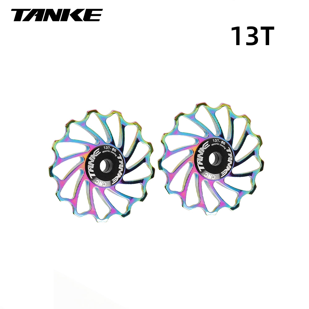 Rueda de bicicleta de montaña de cerámica TANKE 11T 13T 15T 17T AL7075 CNC con polea de transmisión trasera para carretera