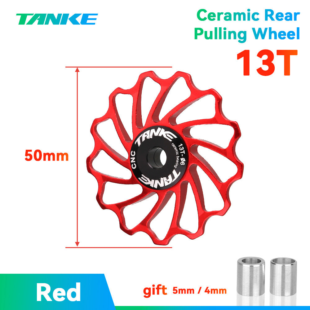 Rueda de bicicleta de montaña de cerámica TANKE 11T 13T 15T 17T AL7075 CNC con polea de transmisión trasera para carretera
