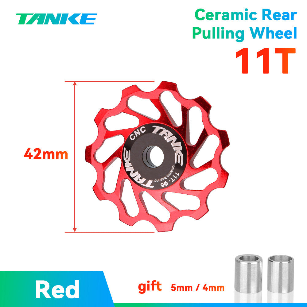 Rueda de bicicleta de montaña de cerámica TANKE 11T 13T 15T 17T AL7075 CNC con polea de transmisión trasera para carretera