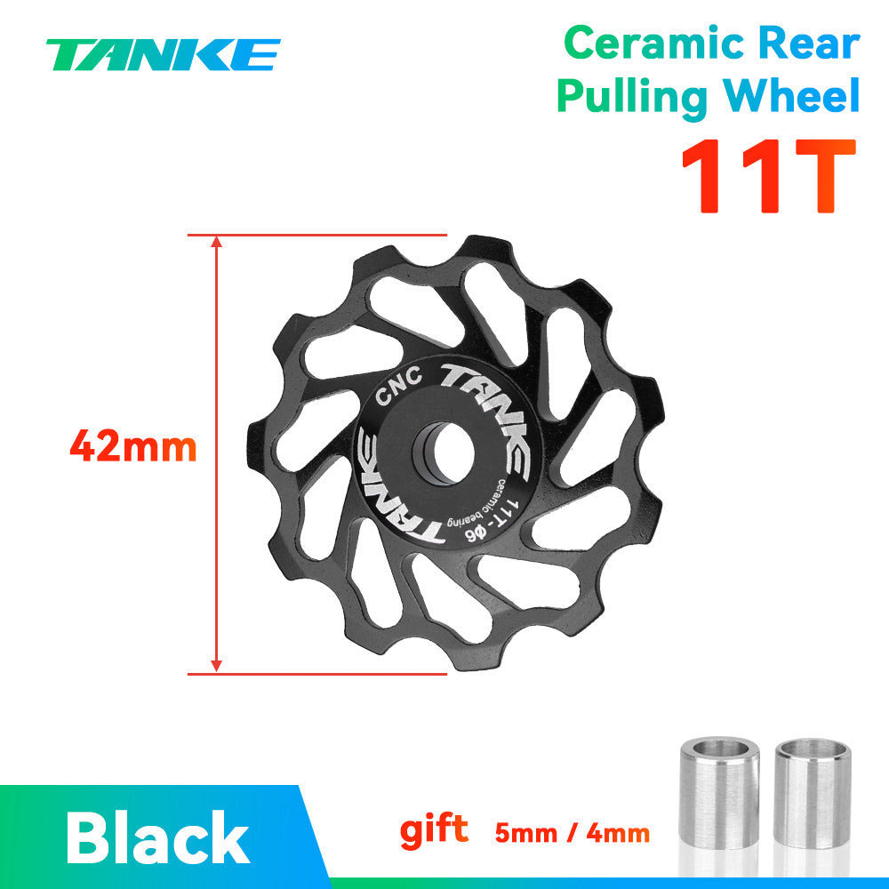 Rueda de bicicleta de montaña de cerámica TANKE 11T 13T 15T 17T AL7075 CNC con polea de transmisión trasera para carretera