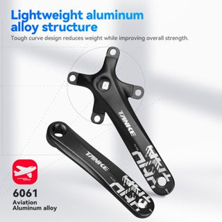 Platos y bielas TANKE de 170 mm para bicicleta, platos y bielas integrados huecos de 44T, 42T, 40T, 38T, 36T, 34T y 32T, con corona estrecha y ancha de 104 BCD y orificio cuadrado para bicicleta de montaña.