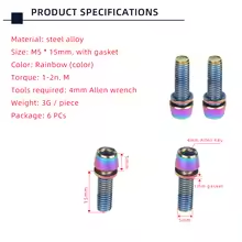 6 TANKE 15mm bolts and screws