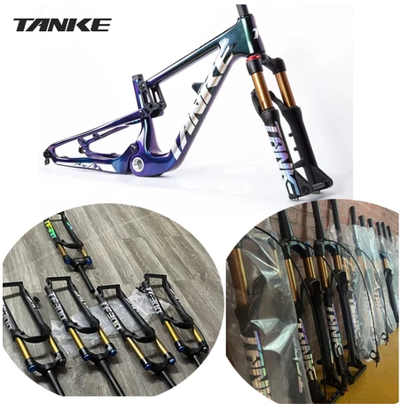 Horquilla de bicicleta de montaña TANKE de aleación de magnesio con suspensión neumática de 27,5/29 pulgadas, 32