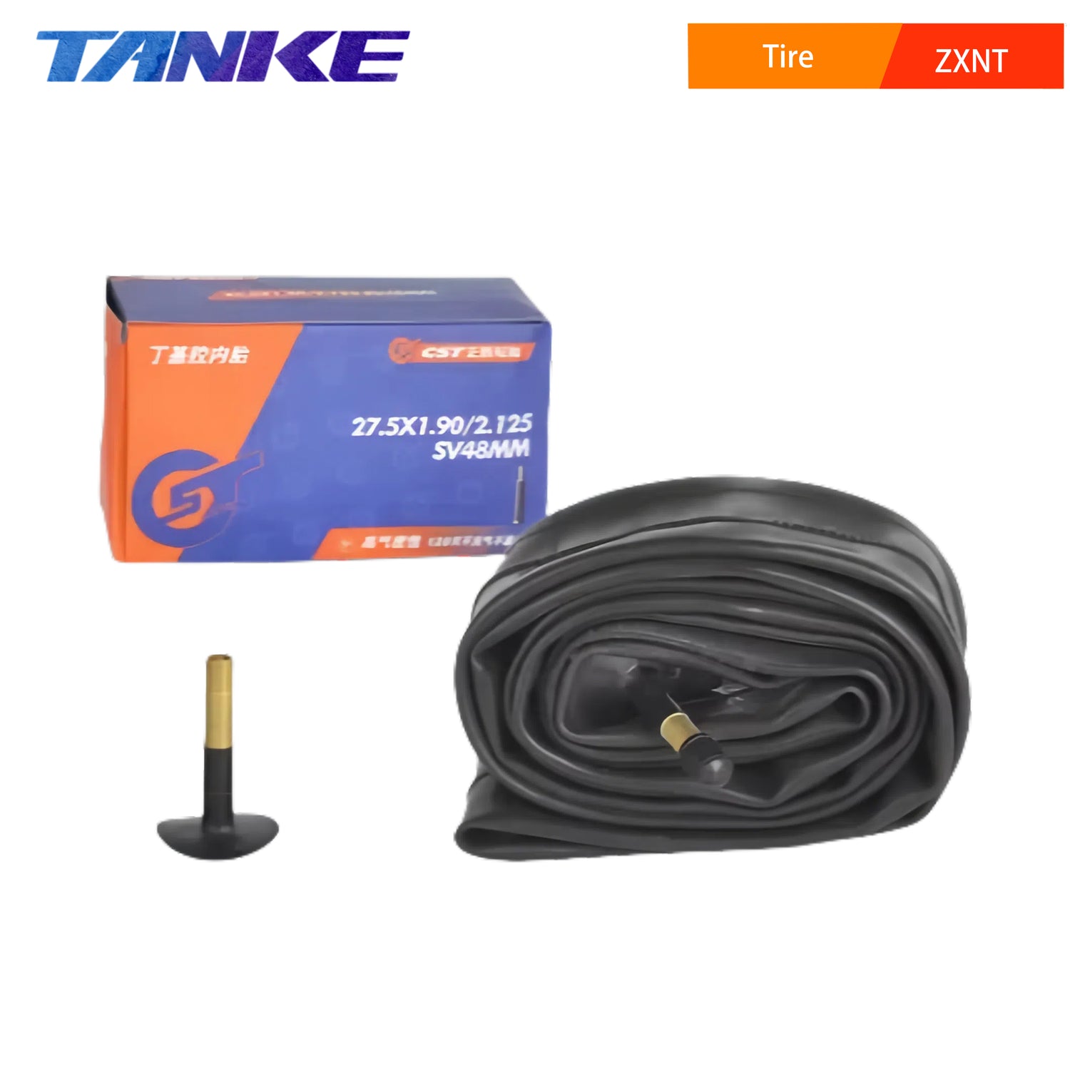 Cámara de aire para bicicleta TANKE de 26, 27,5 y 29 pulgadas, para MTB, SV48 mm, válvula Schrader, superligera, antioxidante.