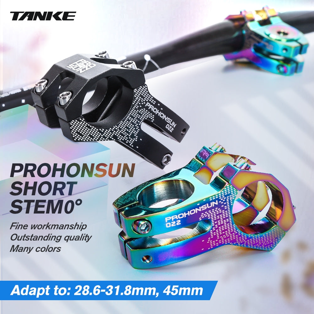 Potencia para bicicleta de carretera TANKE-MTB, piezas de aleación de aluminio CNC, manillar corto de alta resistencia, 022 XC AM, 25,4 mm, 28,6 mm, 31,8 mm con tapa 