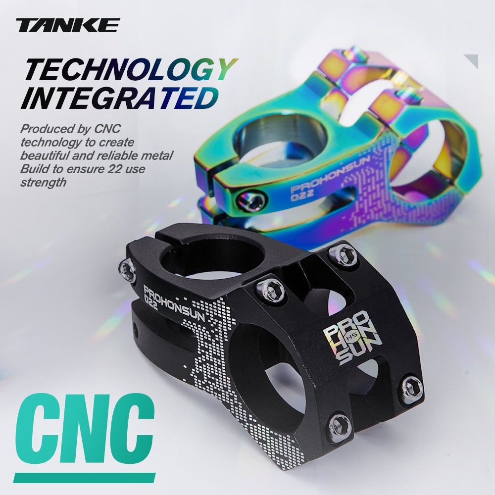 Potencia para bicicleta de carretera TANKE-MTB, piezas de aleación de aluminio CNC, manillar corto de alta resistencia, 022 XC AM, 25,4 mm, 28,6 mm, 31,8 mm con tapa 