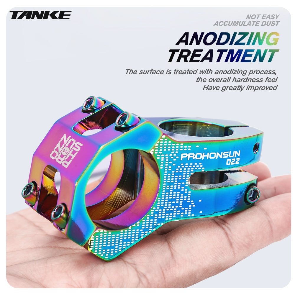 Potencia para bicicleta de carretera TANKE-MTB, piezas de aleación de aluminio CNC, manillar corto de alta resistencia, 022 XC AM, 25,4 mm, 28,6 mm, 31,8 mm con tapa 
