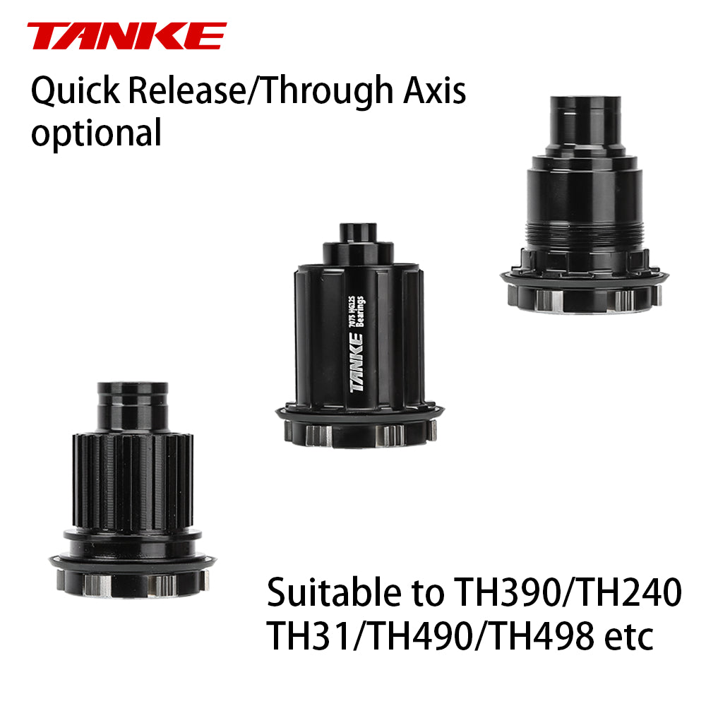 TANKE MTB wheel drive 6-jaw XD/HG/MS, 135QR/142 through shaft cover 12mm bearing tower base