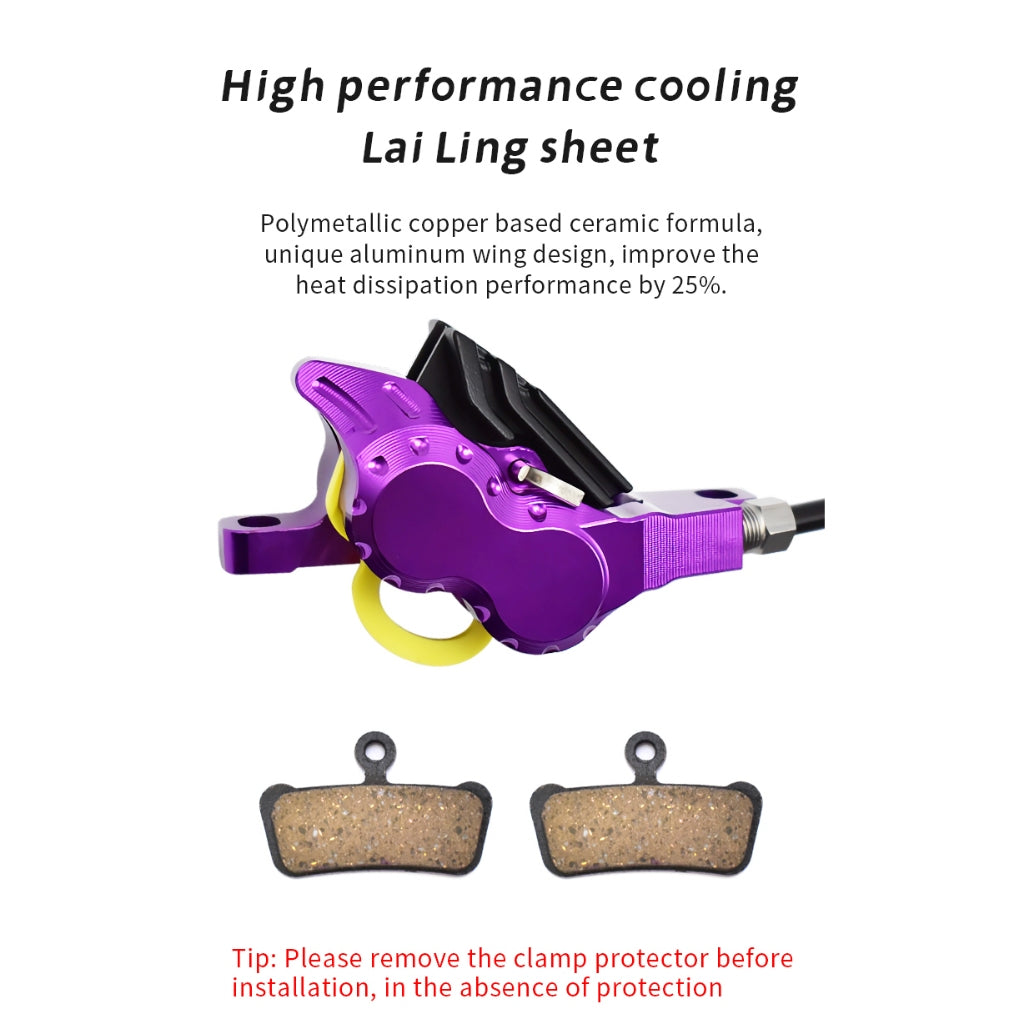 TANKE MTB 4 Piston Hydraulic Disc Brake 900/1700mm 4 Piston Resin Brake Pads Oil Pressure AM DH Road MTB Ultralight Disc Brake