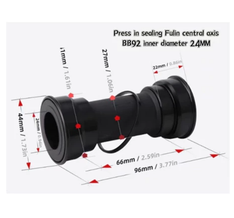 TANKE BB Bike Bottom Bracket Aluminum Alloy 68/73mm MTB Sealed Bearing Thread Type Bottom Bracket 68/73mm MTB Bike Crank Axis  MTB/Road Bike central movemnt Axis