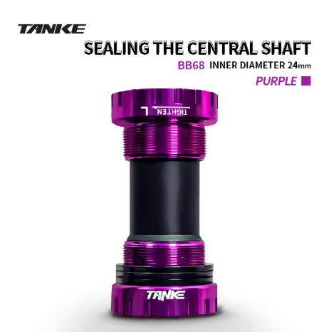 TANKE BB Bike Bottom Bracket Aluminum Alloy 68/73mm MTB Sealed Bearing Thread Type Bottom Bracket 68/73mm MTB Bike Crank Axis  MTB/Road Bike central movemnt Axis