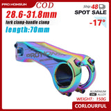 TANKE MTB Power Stem CNC Aluminum Alloy Road/Mountain Bicycle Stem 17 Degree 70MM/90MM 31.8*28.6MM XC MTB AM Bice Handlebar Part