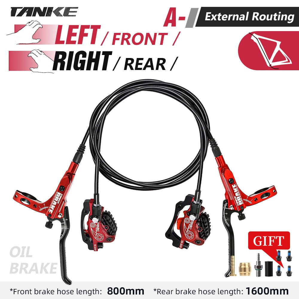 TANKE MTB4Piston Hydraulic DiscBrake Bicycle Resin Pad Caliper Front And Rear Grips160Mm RotorTb-600